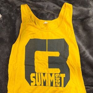 TOP GUN ALL-STARS C3 SUMMIT 2019 Yellow Graphic Tank Top